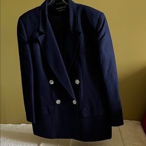 Navy Double-Breasted Blazer